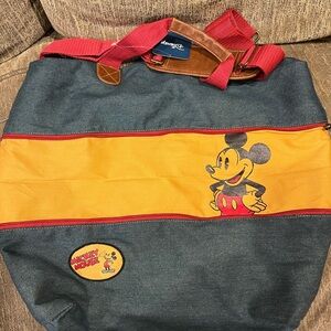 Vintage Disney/Mickey Mouse Expandable Shoulder/Duffle Bag